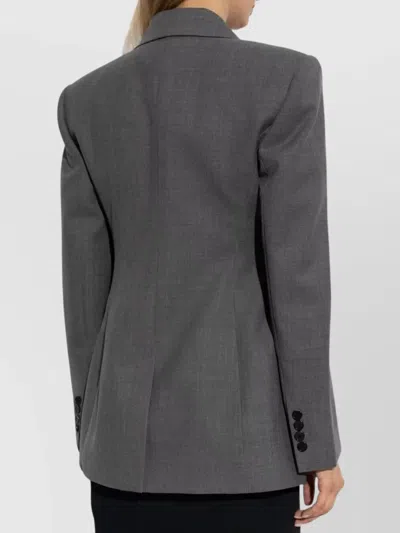 Givenchy Women Grey Double-breasted Blazer, Xs Luxury Blazers For Women Darveys In Gray