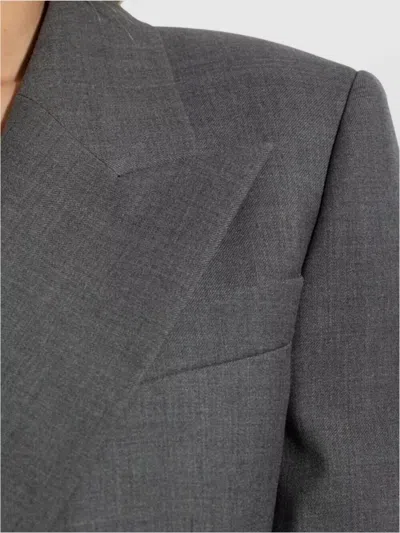 Givenchy Women Grey Double-breasted Blazer, Xs Luxury Blazers For Women Darveys In Gray