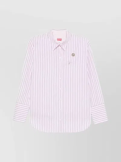 Kenzo Striped Shirt In Pink