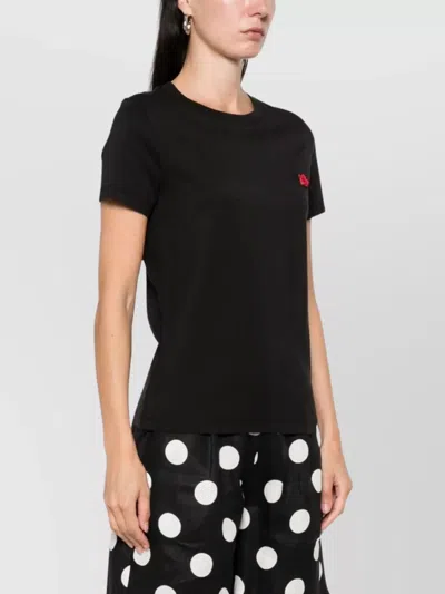 Kenzo Boke Flower Embroidered T-shirt In Black
