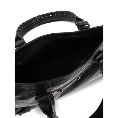 Balenciaga Le City Small Leather Handbag In Black