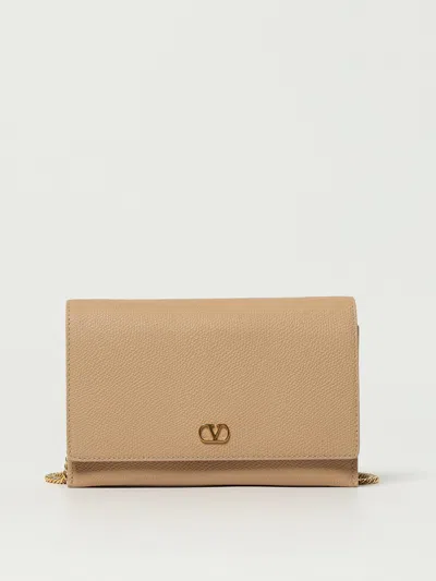 Valentino Garavani "vlogo Signature" Chain Wallet In Neutral