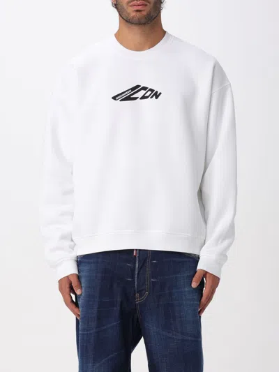 Dsquared2 Branded Crew Neck Sweater In White