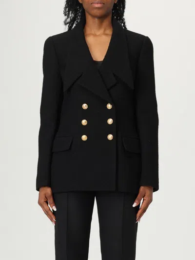 Chloé Double-breasted Virgin Wool Blend Blazer In Black