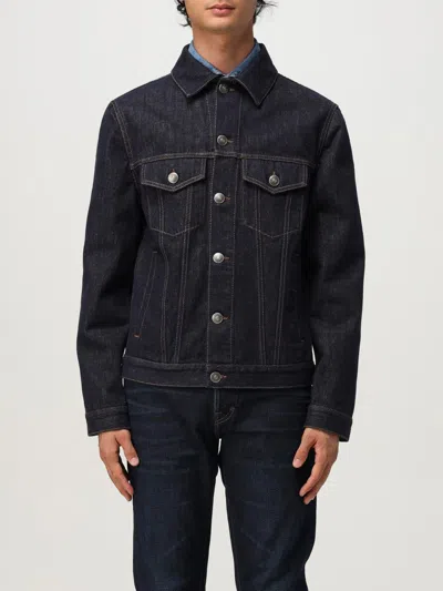 Brunello Cucinelli Casual Jacket With Chest Pockets And Contrast Stitching In Black