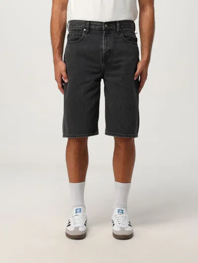 7 For All Mankind Five-pocket Denim Shorts In Black