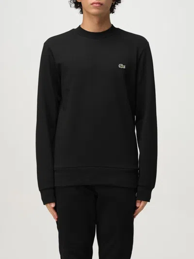 Lacoste Pullover In Cotone Nero In Black
