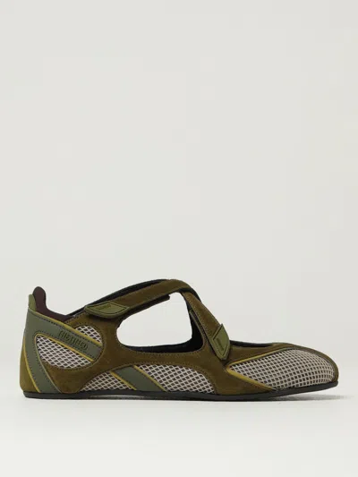 Attico Ballet Flats In Synthetic Fabric And Leather In Green