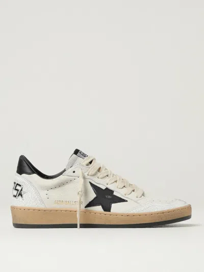 Golden Goose Ballstar' Black And White Low Top Sneakers With Star Patch On The Side And Contrasting Heel With Wri In Pink