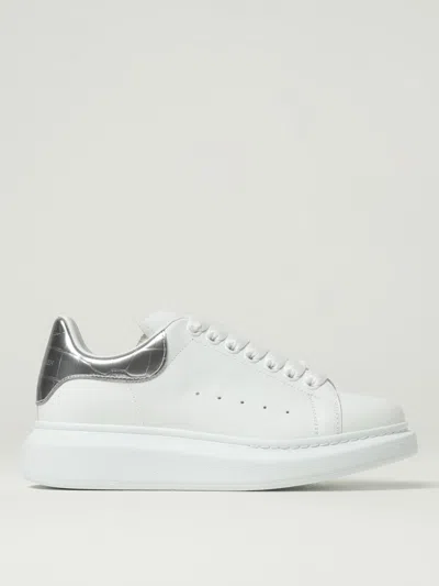 Alexander Mcqueen 'oversized Sneaker' With Croc-embossed Tab In White