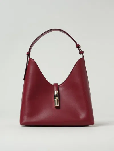 Furla Structured Top Handle Shoulder Bag In Red