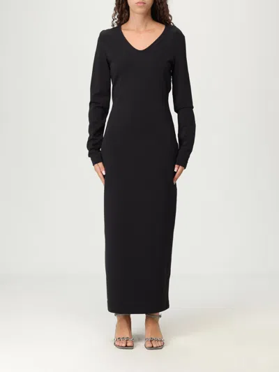 Emporio Armani Midi Dress Featuring Knot Detail And Open Design In Black