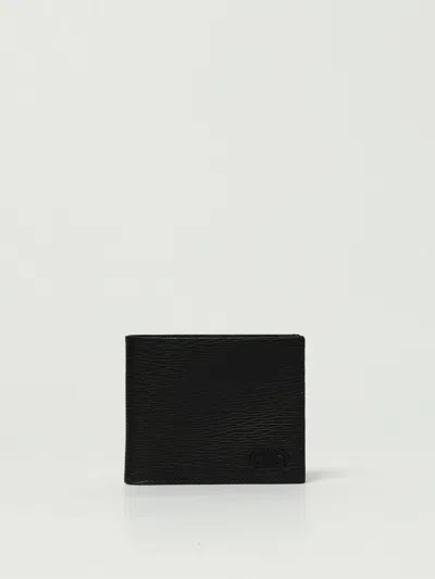 Ferragamo Black Gancini Coin Pocket Wallet In Black