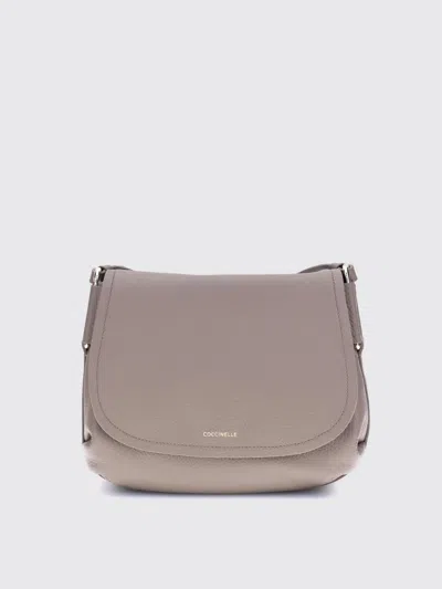 Coccinelle Rebekka Flap-detail Leather Shoulder Bag In Gray