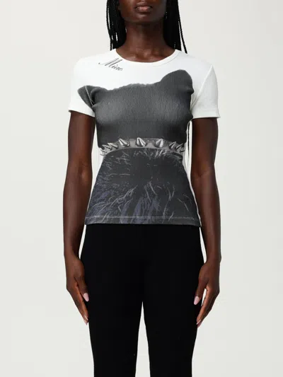 Blumarine White And Black T-shirt In Multi