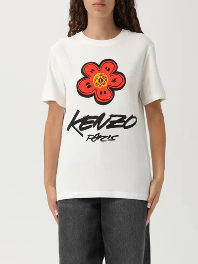 Kenzo T-shirt In Cotone Bianco  Donna In White