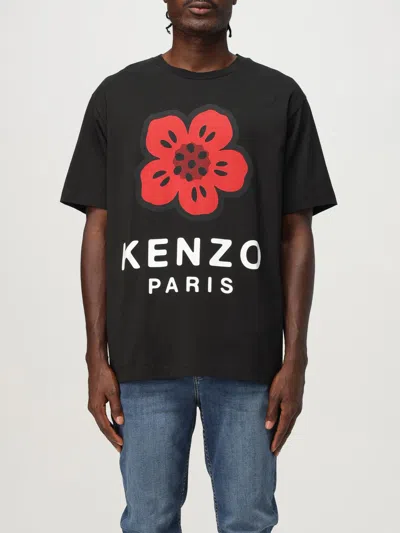Kenzo Black Cotton T-shirt In Black