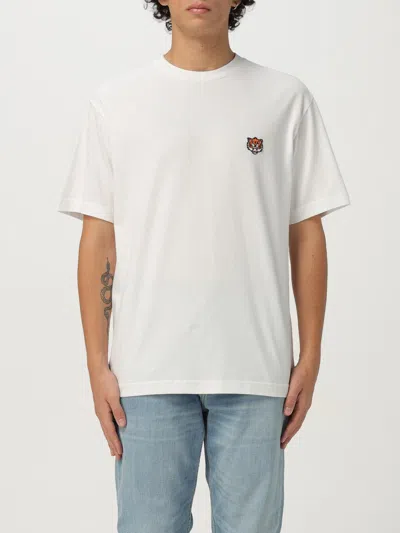 Kenzo T-shirt Bianca Con Ricamo Happy Tiger In White