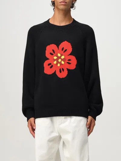 Kenzo Boke Flower Cotton Blend Sweater In Black