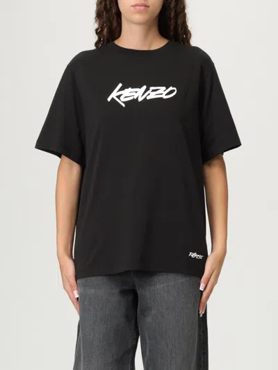 Kenzo Logo T-shirt In Black