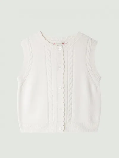 Bonpoint White Jobolene Vest In White
