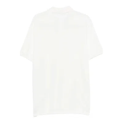 Brunello Cucinelli Logo Cotton Polo Shirt In White