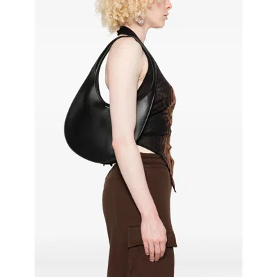 Coperni Medium Soft Swipe Leather Shoulder Bag In Black