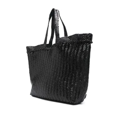 Dragon Diffusion Hand-knitted Handbag In Black