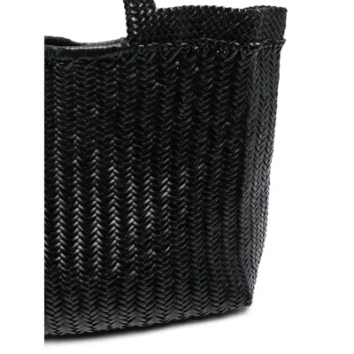 Dragon Diffusion Hand-knitted Handbag In Black