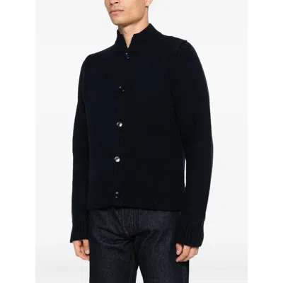 Dries Van Noten Blue Sweaters In Black