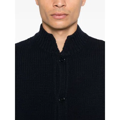 Dries Van Noten Blue Sweaters In Black