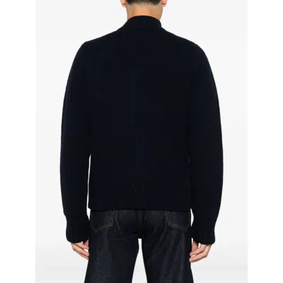 Dries Van Noten Blue Sweaters In Black