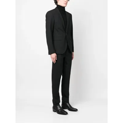 Dsquared2 Suit With Chest Pocket And Notched Lapels In Black
