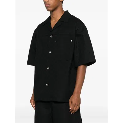 Gucci Classic Short-sleeve Cotton Shirt In Black