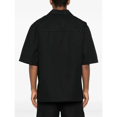 Gucci Classic Short-sleeve Cotton Shirt In Black