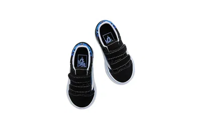 Vans (td)  Old Skool Hook And Loop 'black Blue' In Multi