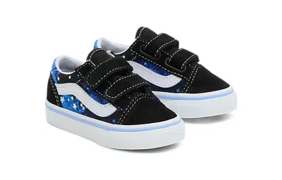 Vans (td)  Old Skool Hook And Loop 'black Blue' In Multi