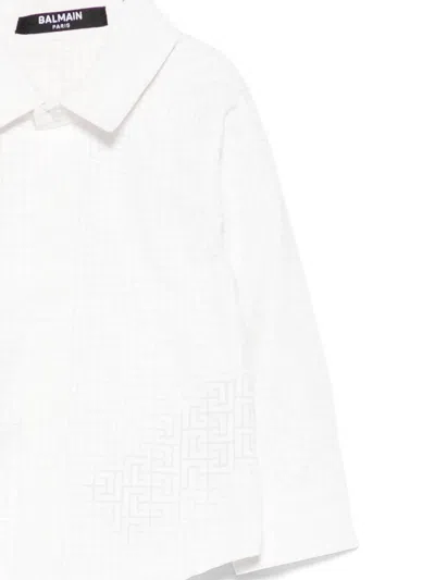 Balmain Geometric-pattern Shirt In White