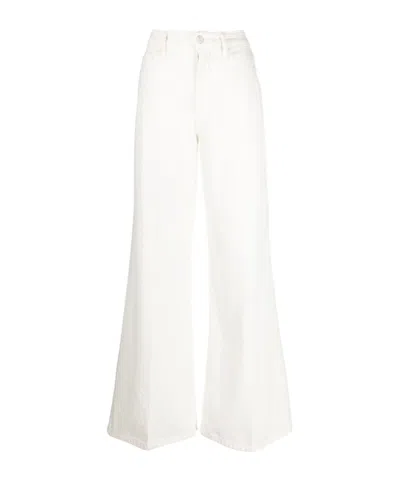 Frame High Rise Le Palazzo Crop Jean In Au Natural Clean Raw After In White
