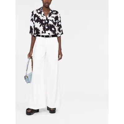 Frame High Rise Le Palazzo Crop Jean In Au Natural Clean Raw After In White