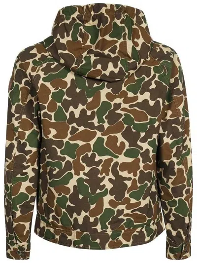 Woolrich Camouflage-print Drawstring Jacket In Multi