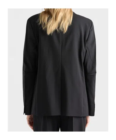 Prada Single-breasted Jacket In Superfine Wool In Black