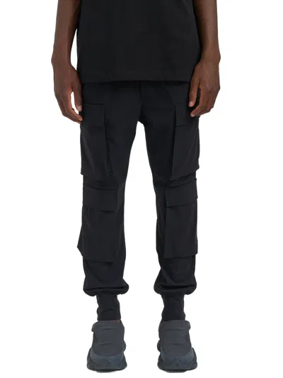 Thom Krom Cargo Pocket Elasticated Trousers In Black