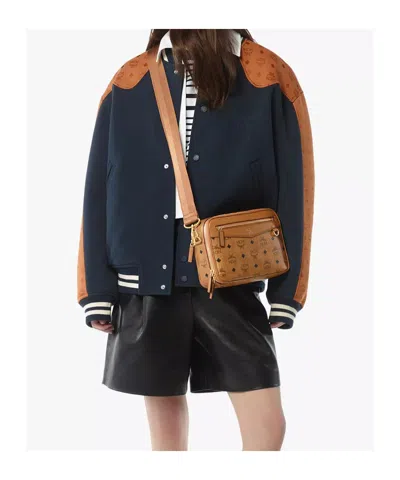 Mcm Diamond Vi Crossbody Bag In Visetos Cognac In Brown