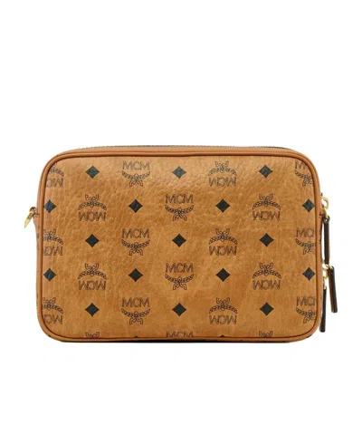 Mcm Diamond Vi Crossbody Bag In Visetos Cognac In Brown