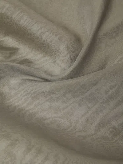 Max Mara Silk Blend Stole In Gray