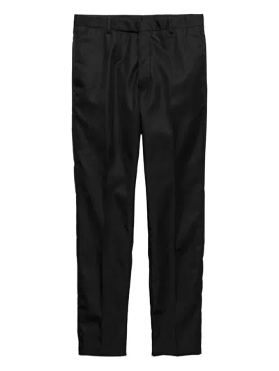 Prada Concealed-fly Trousers In Black