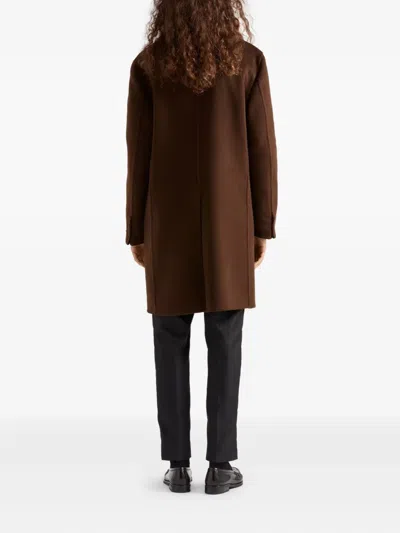 Prada Concealed-fly Trousers In Black