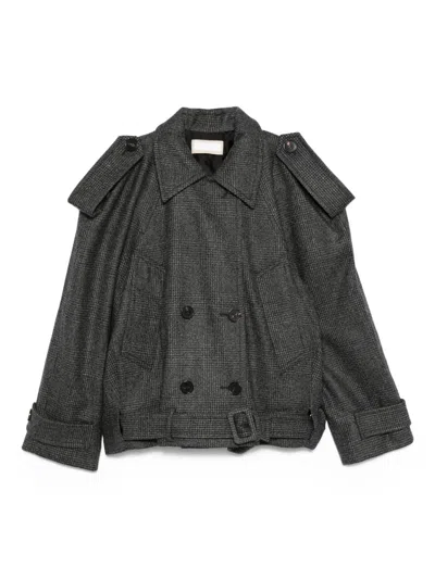 束腰双排扣夹克