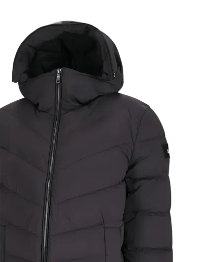 Add Quilted Hooded Jacket In Black